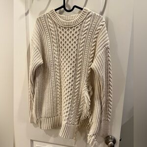 J. Crew Cream Cable Knit Sweater